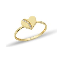 Çgk Çiğdem Gürel Kuyumculuk Kalp Çıtır Altın Yüzük Gold