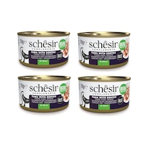 Schesir Ton Ve Sinarit Jöleli Tamamlayıcı Kedi Konservesi 70 Gr. X 4 Adet