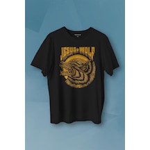 Jesus Wolf Kurt Kafası Hardal Baskılı Tişört Unisex T-shirt 001