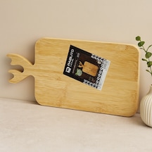 Ahşap Bambu Kesim Panosu 22x36 Cm Geyik Boynuz Saplı Çok Renkli