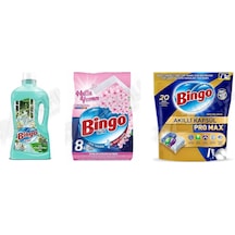 Bingo Yüzey Tem. Fresh 2.5 Lt + Tüm Renkler Toz Det. 8 Kg + Tablet Pro 20'li 3'lü Set Diğer