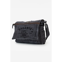 Old Cotton Cargo Salaş Omuz Çantası Pamuk Postacı Laptop Okul Seyahat Günlük Vintage Retro - Mulater Bag 8128 Antrasit2