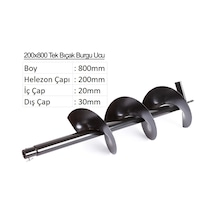Tek Bıçak Toprak Burgu Ucu YP-TB-200x800 mm