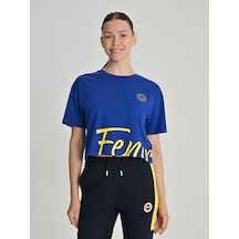 Fenerium Kadın Trıbun Fenerbahçe Tshırt Saks Mavı