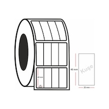 Kuşe Etiket 40X20 MM 4000'lik Rulo