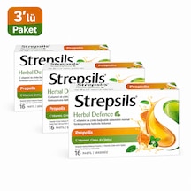 Strepsils Herbal Defence Pastil 16'lı 3 Adet