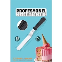 Pasta Spatulası Profesyonel 304 Paslanmaz Çelik 27 Cm Çok Renkli