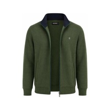 Classics Men Gewer Slim Fit Erkek Tam Fermuarlı Selanik Ceket - 7639 Yeşil