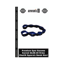 Premium Spor Esneme Kuvvet Blsb-20 Örme Elastik Egzersiz Bandı Mavi