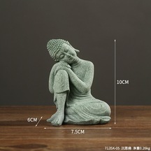 Yulong Moveevo Yeşil Kum Taşı Zen Buda Heykeli - Dekoratif Çay