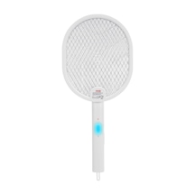 Asonıc As-a26 Beyaz 3000v Raket Tipi Uv Mor Işıklı 1200mah Bataryalı Şarj Edilebilir Katlanabilir Si