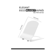 Creavit Elegant Duroplast Yavaş Kapanan Klozet Kapağı İnci Mat Beyaz Beyaz