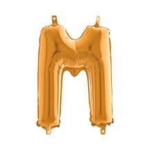 Gold Folyo Balon M Harfi 16 İnç 40cm Turuncu