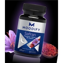 Moodıfy Safran Kapsül, Safran, Magnezyum, Valerian, B6 Vitamini İçeren Takviye Edici Gıda 30 Kapsül