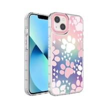Apple Uyumlu  iPhone 13 Kılıf Renkli Desenli Sert Silikon Zore Korn Kılıf