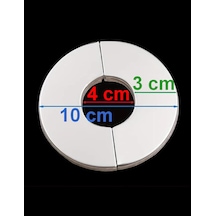 Geçmeli Musluk Aynası Ve Rozeti 2 Parçalı Kendinden Yapışkanlı Paslanmaz Çelik Dekoratif Kapak Musluk Sökmeden Kolay Montaj Duvar Boşluğu Kapatıcı Batarya Aynası Ölçü:10x4x3cm