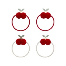 Mimi & Lula Pom Pom Cherries 4'lü Lastik Toka Çok Renkli