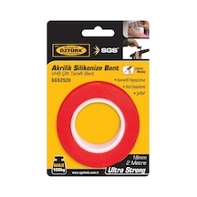Sgs Akrilik Silikonize Bant, Vhb Çift Taraflı Bant, 2mt X 18mm