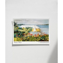 Çerçevesiz Poster Winslow Homer Çiçek Bahçesi Ve Bungalov