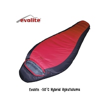 Evolite Hybrid -50 Uyku Tulumu Kırmızı - Siyah