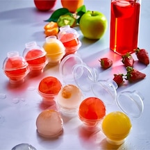 4'lü Küre Dondurma Meybuz Yapma Kalıbı Su Sızdırma Top Buz Kalıbı Plastik Diğer
