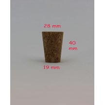 No 4 Küçük Konik Mantar Tıpası 28X23X40 Mm Çok Renkli