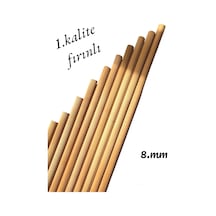 Ahşap Çubuk Çıta Kavela Yivli Kayın 8 Mm 50 Cm 10 Adet
