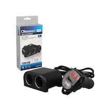Sh Olesson 1641 12-24v Çiftli Usbli 120w 80cm Kablolu Dijital Ekranlı Araç Çakmak Çoklayıcı Najmaddin
