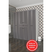 Kenzlife Membran Çamaşır-kurutma Makinesi Dolabı Ve Giysi Dolabı Suyuti Sol Gribyz 180 170 60 Mebran Kapak Mdf Gövde Banyo Beyaz