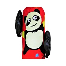 Çocuk Boks Torbası Eldiven Hediyeli Çocuklar İçin Eğlenceli Evde Boks Unisex Kız-erkek Kırmızı