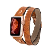 Apple Watch Uyumlu Deri Kordon 42-44-45mm Slim Dt Rt V18