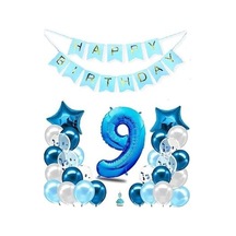 Mavi Renk Yaş Balon Set, 9 2 Yaş Mavi