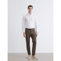 Lcwaıkıkı Classic Kahverengi Slim Fit Gabardin Erkek Chino Pantolon