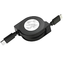 Alfais 6024 Type C To Type C Erkek Hızlı Şarj Ve Veri Aktarım Kablosu Makaralı 1 Metre Pd 60w