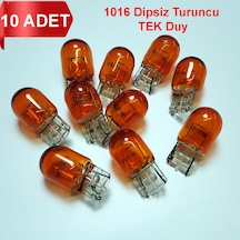 T20 Büyük Dipsiz Turuncu Tek Duy 1016 Ampul 10 Adet Turuncu