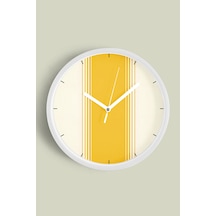 Modern Duvar Saati - 35cm - Önü Camlı Beyaz Kasa - Sessiz Mekanizma-jh0178 Beyaz