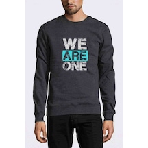 Exo We Are One We Are Baskılı Füme Antrasit Erkek Örme Sweat