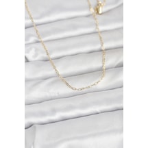 Cm 14k Gold Renk 60 Cm Zincirli Kadın Kolye - Altın