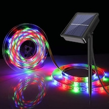Upway Güneş Enerjili Solar Aydınlatma Rgb 3 Metre Silikonlu Şerit Led Ev Bahçe Süsleme Dekor Standart