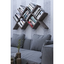 Manol Modern Dekoratif Kitaplık Gri Manol Modern Dekoratif Kitaplık Gri