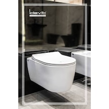 İdevit Alfa Kanalsız Rimless Asma Klozet ve Kapak Pp Soft