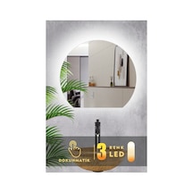 Led Işıklı Yarım Daire Banyo Ve Konsol Aynası Beyaz