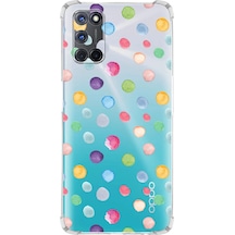 Prinrify Oppo A72 Uyumlu Water Color 6 Baskılı Şeffaf Köşe Korumalı Antişok Kılıf