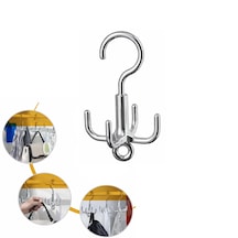 Microcase Çok Amaçlı Döner Başlıklı Metal Elbise Kravat Eşarp Askılığı 1 Adet Al5448 Gümüş