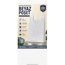 45x75 Beyaz Atlet Poşet Kasap Ve Mağaza Poşeti