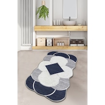 Corte 70x120 cm Banyo Halısı Djt Yıkanabilir Kaymaz Taban  Paspas Klozet Takımı