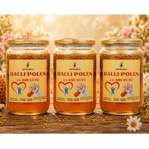 Ballı Polen Ve Arı Sütü 3 700gr %100 Doğal Arı Ürünleri Karışımı Energy Booster, , Royal Jelly & Bee Pollen Mix