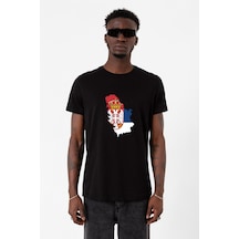 Euro 24 Serbia Siyah Erkek Tshirt Çok Renkli