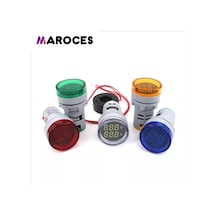 22Mm Voltampermetre 50-500V 0-100A Arası Ac Voltmetre Ampermetre Kırmızı
