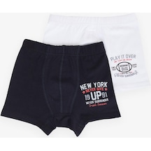 Katamino Breeze Erkek Çocuk Boxer 2 Li Slogan Temalı Yazı Baskılı 1-10 Yaş, Karışık Renk-karışık Renk Çok Renkli